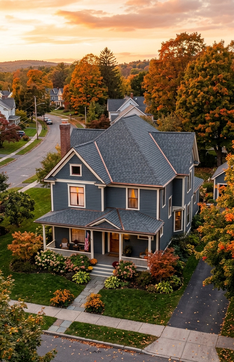 Completed roof installation by EJS Contractors CNY
